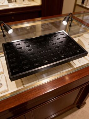 Black Velvet Jewelry Display Tray